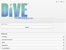 Tablet Screenshot of divethings.com